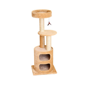 Two Story Kitty Condo & Tree - Beige